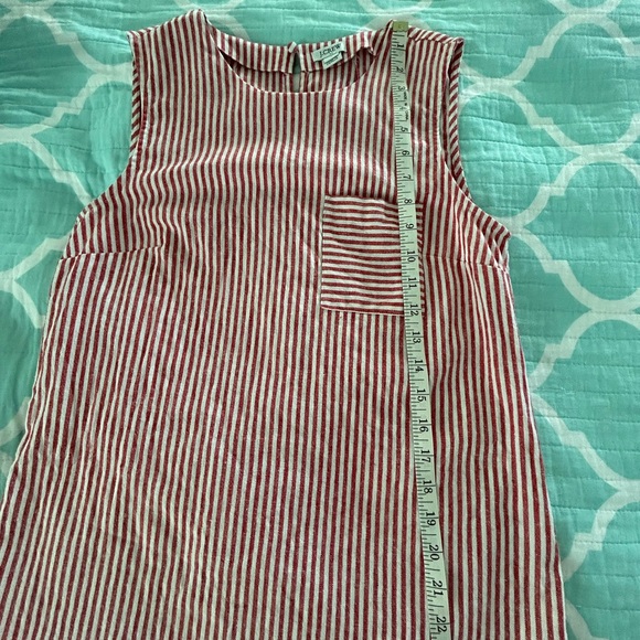 JCrew red and white striped tank - Picture 4 of 6